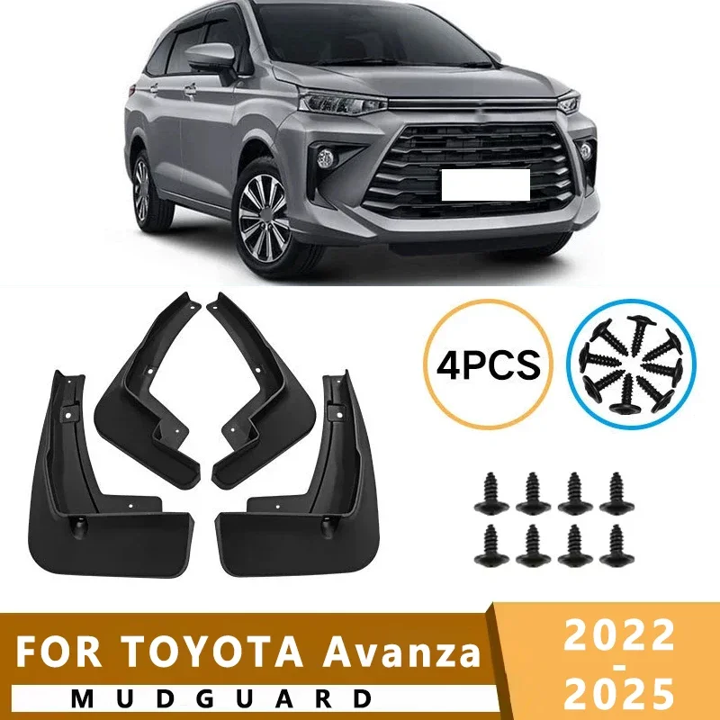 

Mud Flaps Fit for TOYOTA Avanza 2022-2025 2023 2024 Mudguards Tire Fenders Splash Proof Accessories Wheel Guards 4ps