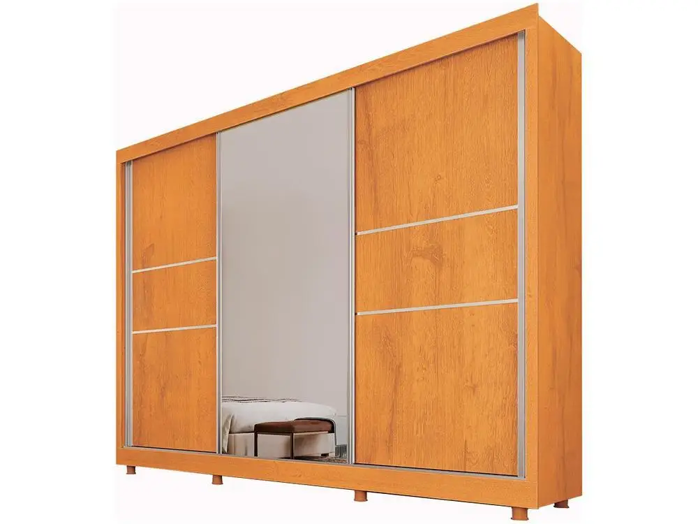 Couple Wardrobe with Mirror 3 Sliding Doors