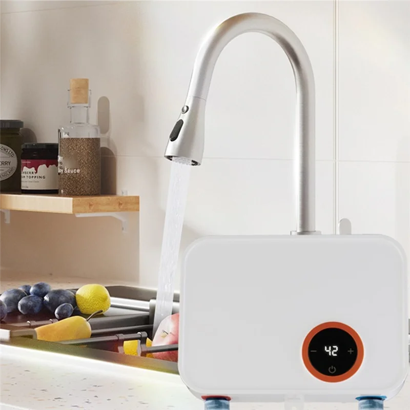 UNCL EU 플러그 5500W 전기 온수기 탱크리스 즉시 온수 소형 220V 주방 욕실 난방