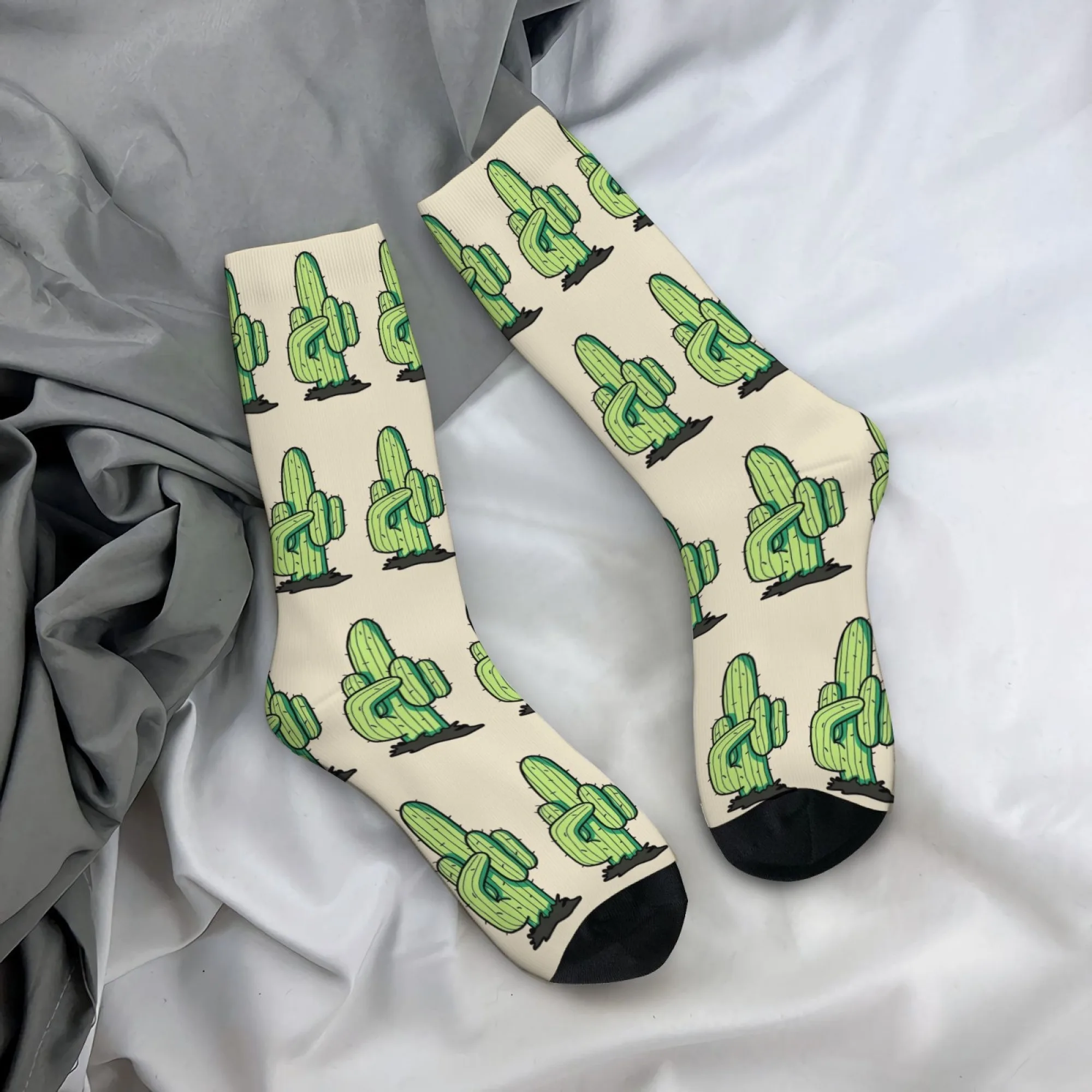 

Cartoon Cute Cactus Socks Novelty Funny Men's Socks Harajuku Style Crazy Street Hip-Hop Socks Comfortable Casual Sports Socks