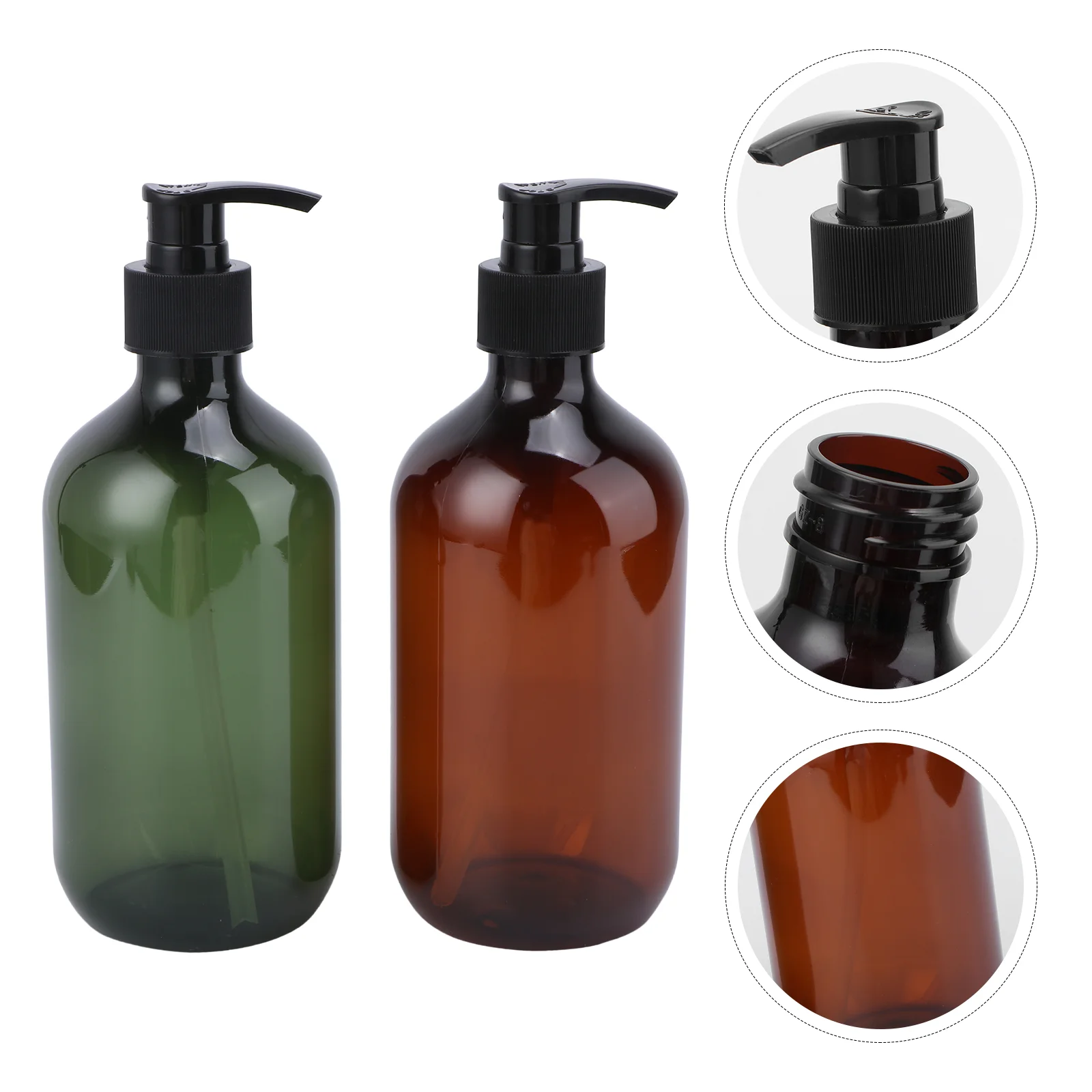 

2 Pcs Shampoo Bottle Hand Dispenser Liquid Lotion Screw Pump Cream Container Empty Man Travel Bottles