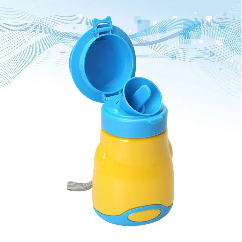 زجاجة مبولة محمولة للأطفال الصغار، قعادة طوارئ صغيرة خفيفة الوزن للسفر في الهواء الطلق، استخدام مرحاض طوارئ بتصميم سلس #3