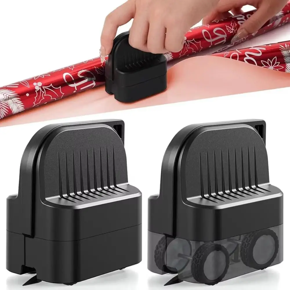 Wrap Cutter Wrapping Paper Cutter Compact Safety Versatile Roll Cutting Tool Stable Non Slip Gift Wrap Cutter