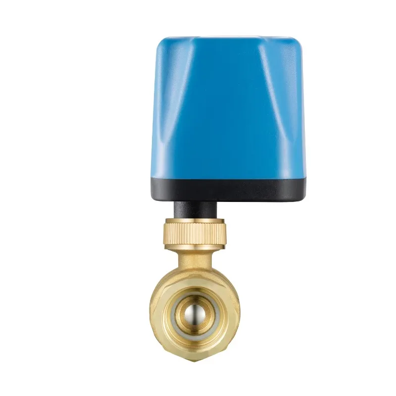 Electric 3/4 inch two-way normally closed electric ball valve, wire brass water valve