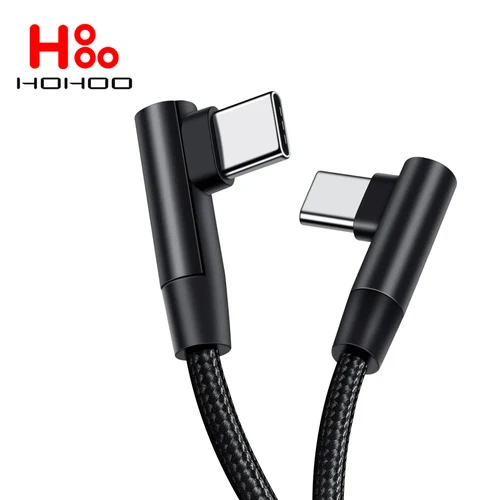 120W L 팔꿈치 타입 C에서 USB C 케이블 PD 빠른 충전 4.0 Apple iPad Pro 11 Air MacBook Pro Samsung Galaxy S23 Xiaomi Redmi Poco F3 X3 Pro Huawei OnePlus 빠른 케이블 용 빠른 충전 케이블 