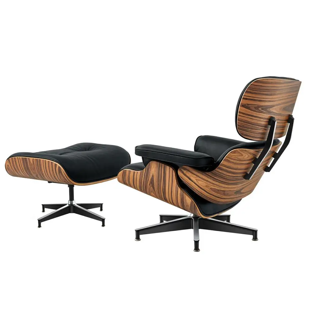 Mid-century Armchair Leather Lounges Chair ,ottoman include Living Room Furniture image 6