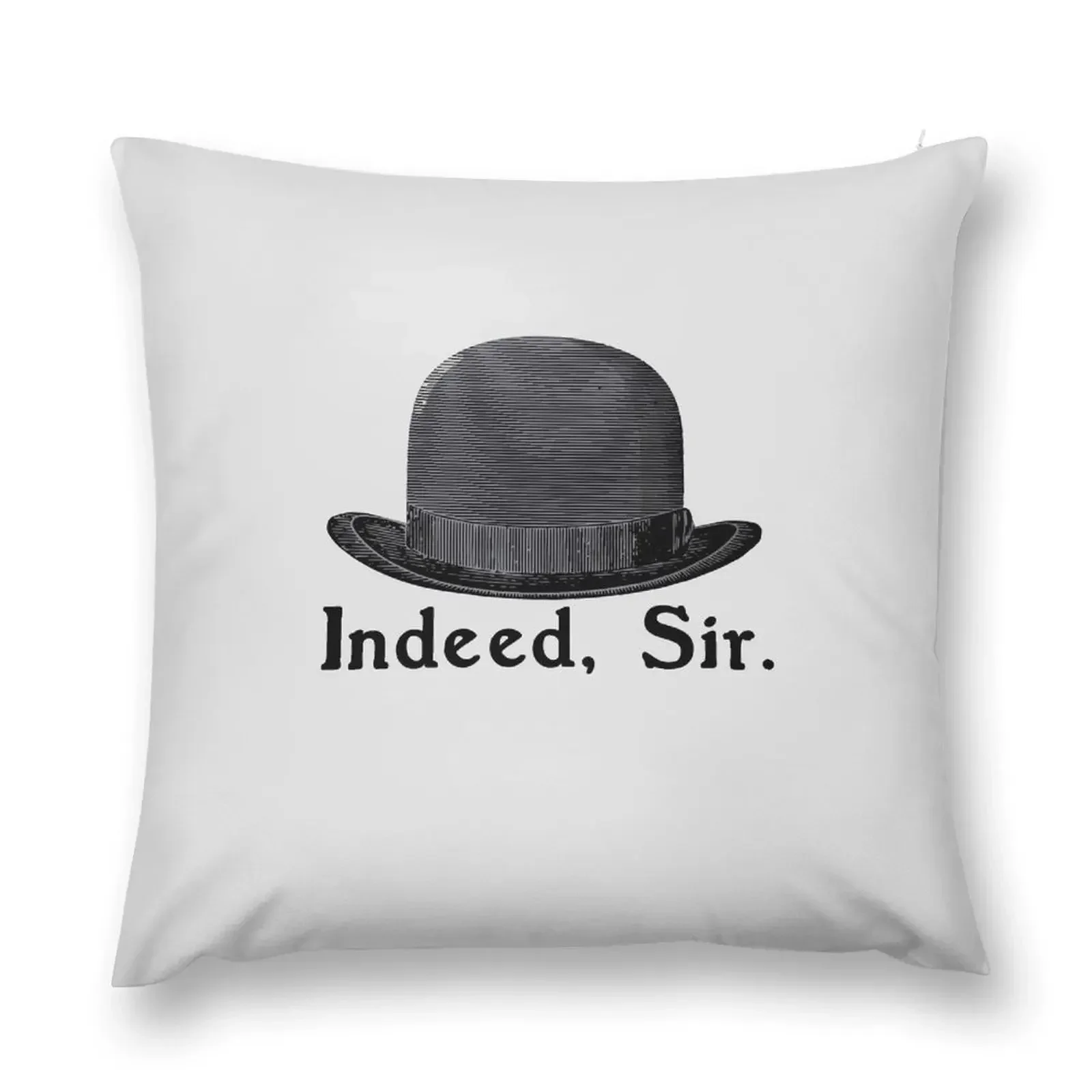 Jeeves and Wooster Bowler Hat: Indeed, Sir from PG Wodehouse's Iconic Character Throw Pillow Pillowcases pillow