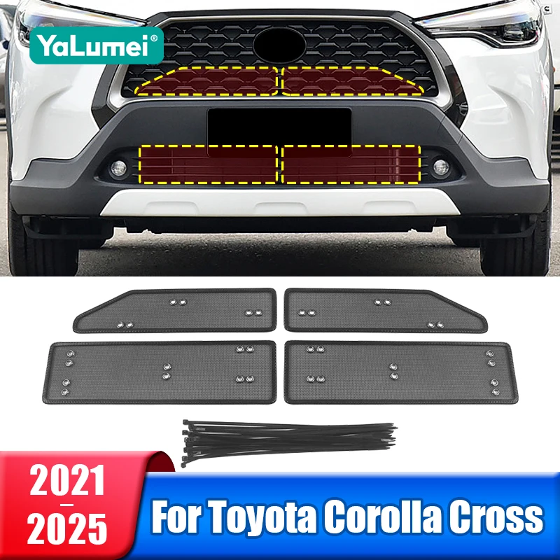 

Car Front Grille Insect Screen Net Cover For Toyota Corolla Cross XG10 2021 2022 2023 2024 2025 Hybrid Accessories