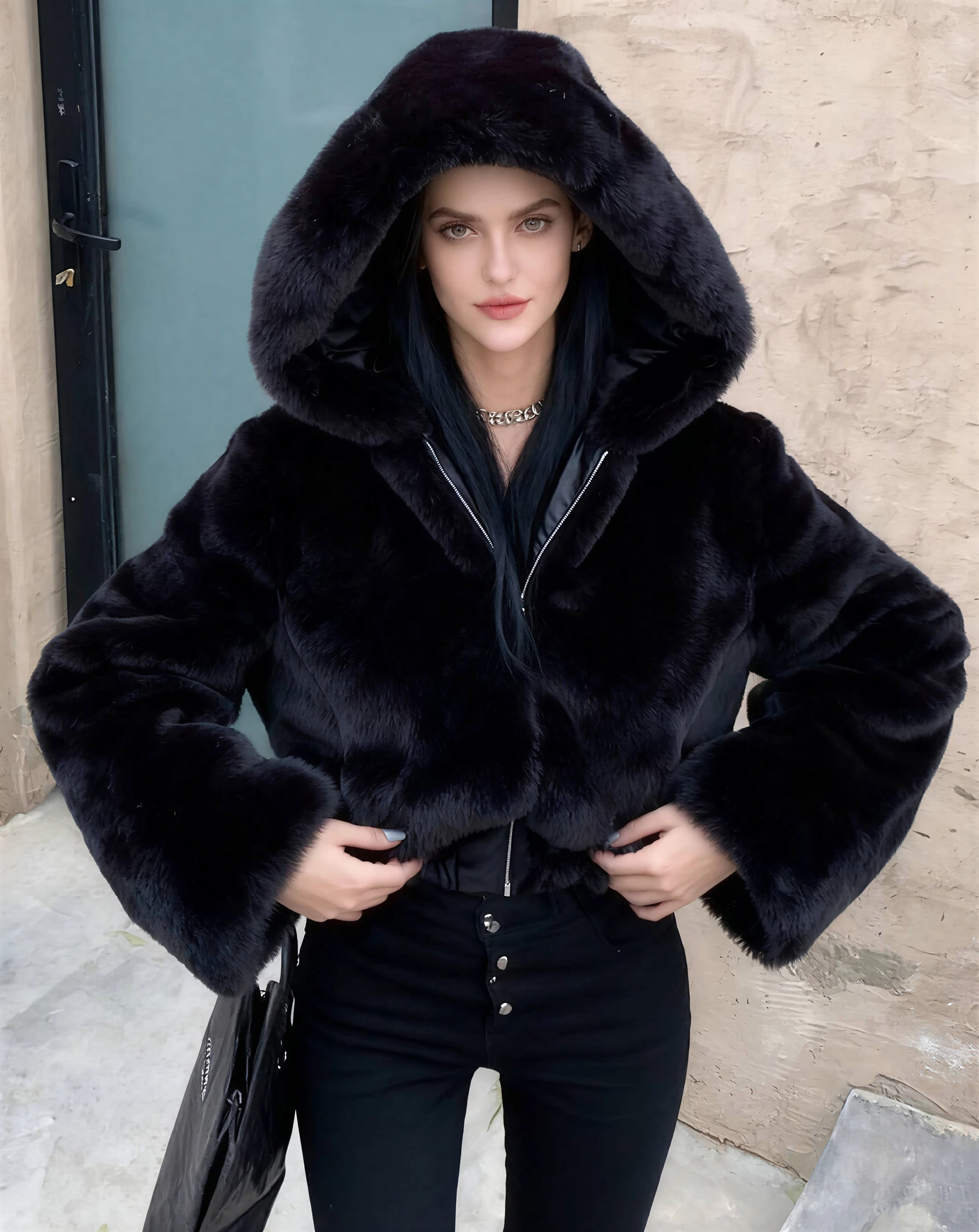 

Parkas Womens Unisex Autumn Woolen Ribbed Hem Buttonless Ruffled Pleated Sashes Elegant Graceful Modern Preppy Vintage Chic 2025