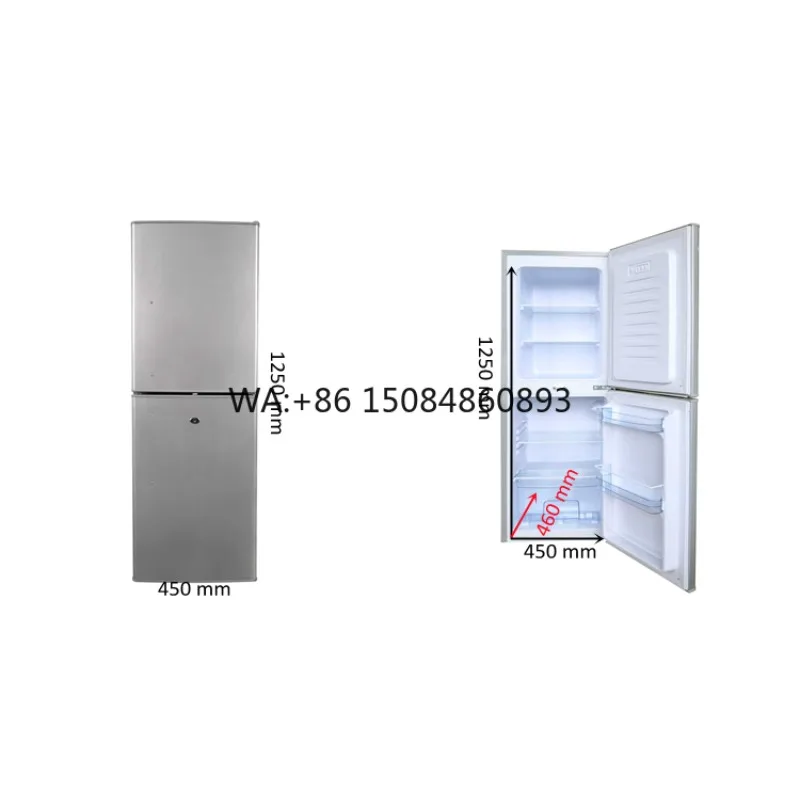 PV Solar DC 12V 24V Mini Double Door Upright Freezer 98L Off Grid Portable Top Cooling Outdoor Cold Storage Refrigerator