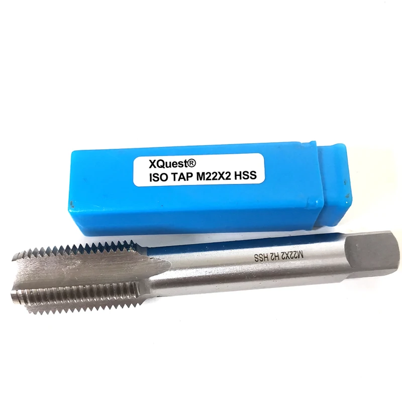 XQuest HSS Metric thread Hand tap M22 M22X2.5 M22X2 Left hand Fine screw thread taps M22X1.75 M22X1.5 M22X1.25 M22X1 M22X0.75