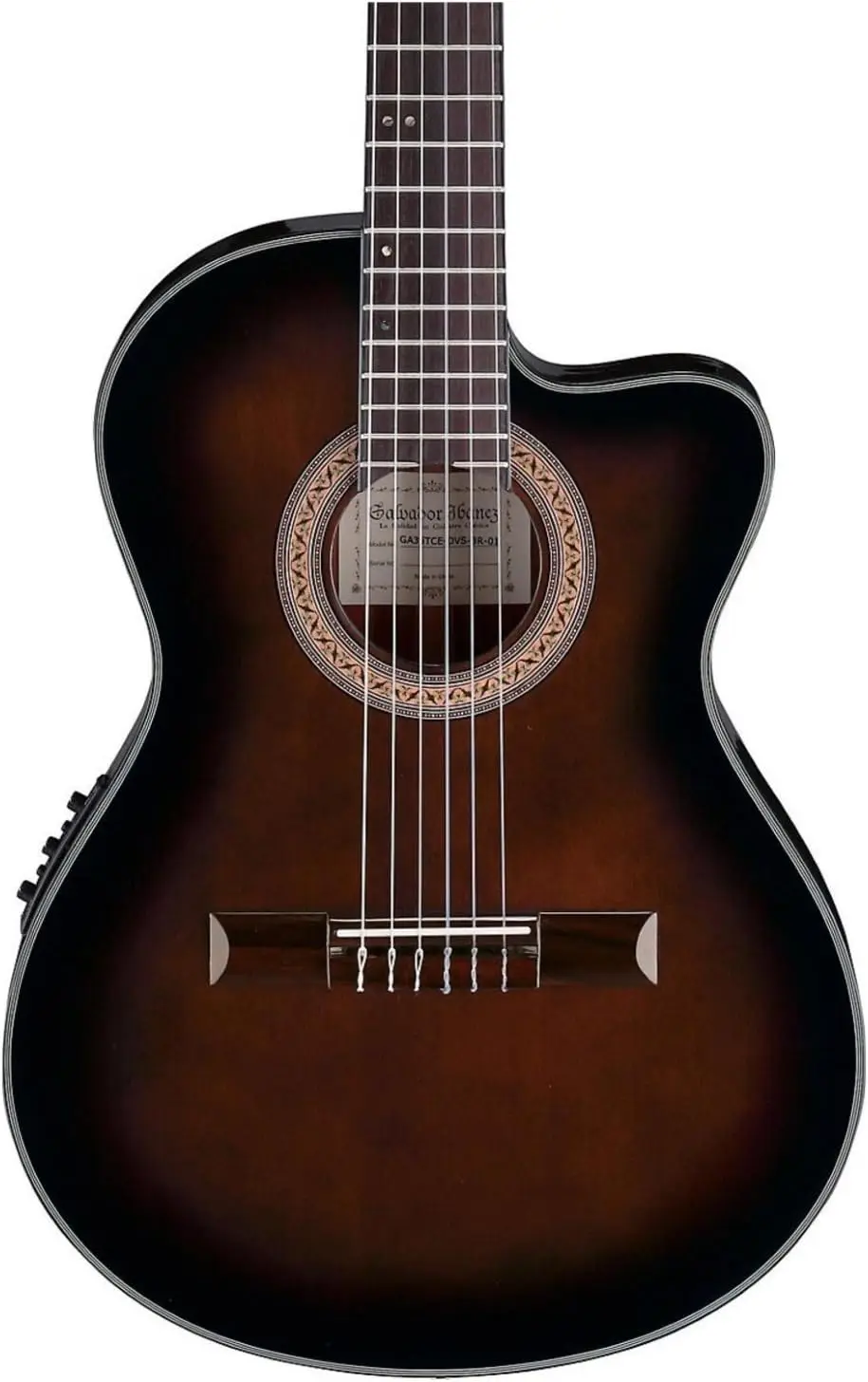 Thinline Acoustic-Electric Classical GuitarDark Violin Burst