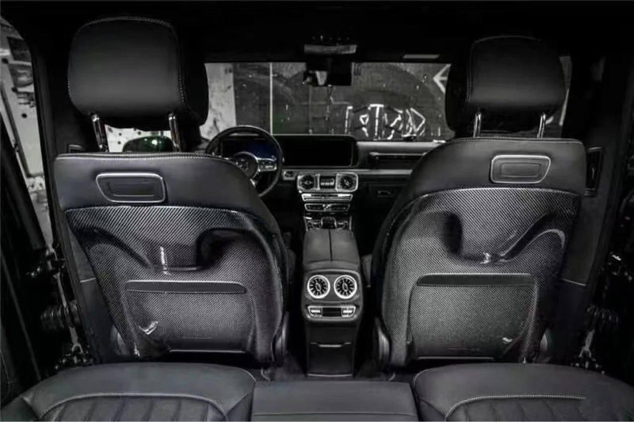 Suitable for Mercedes-Benz new large G-class W464G63G550G350 interior G500 modified carbon fiber seat cover rear back plate
