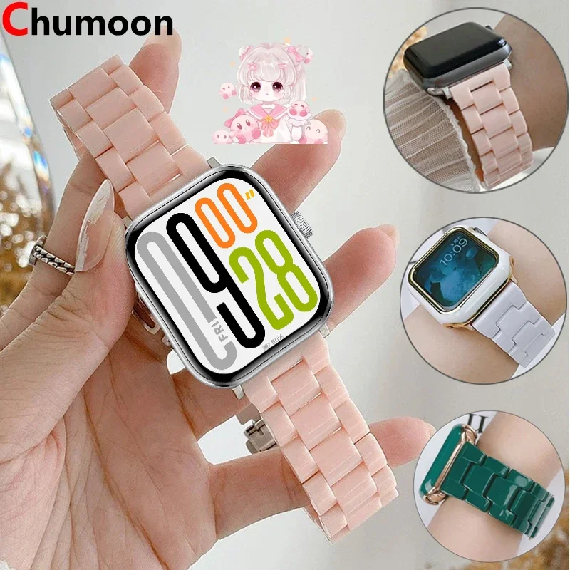Candy Color Resin Band For Redmi Watch 4 5 Strap Macaron Replace Wrist Bracelet Belt Watchband Accessories Xiaomi Redmi Watch 6
