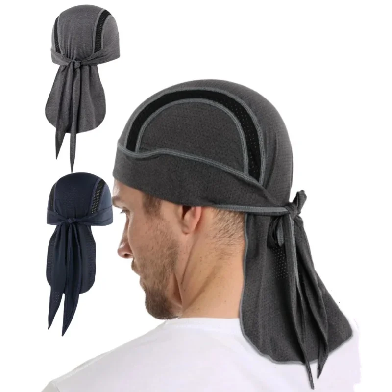 AliExpress Quick-drying Breathable Fishing Hat headscarf Bandana Cap Sports Running Cycling Bike Helmet Liner Hat Sweat Beanies Pirate Cap