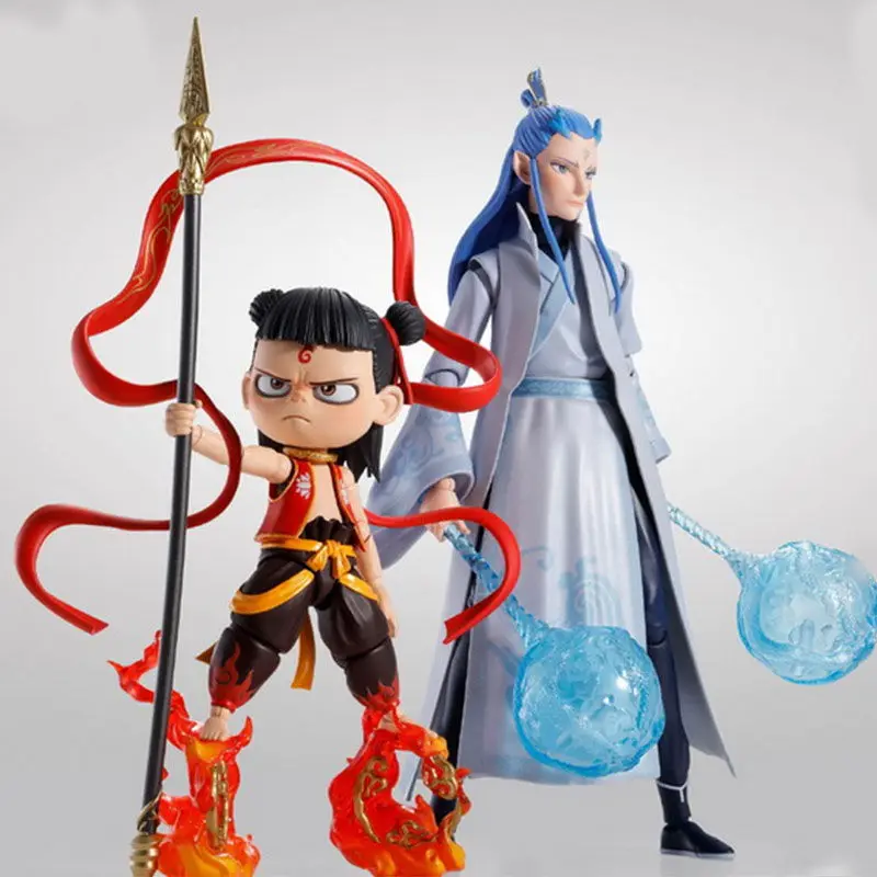 

Bandai SHF Ne zha2 Aobing Mo Tong Fengshen Dragon King Third Prince Mo Tong Roars in the Sea Mobile Handpiece action figure toy