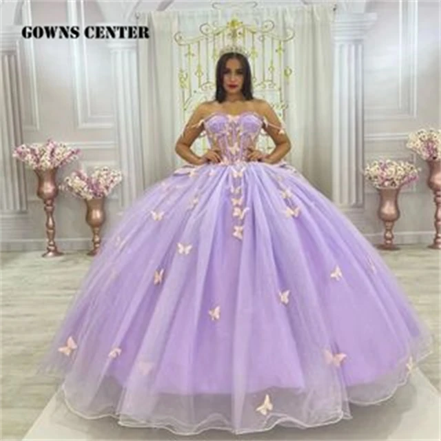 Vestidos de 15 color lila clarito deals