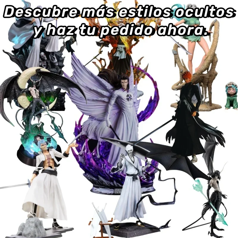 Bleach figura de ação anime figuras kurosaki ichigo aizen rukia sorte mistério caixa cega presente aniversário do miúdo anime fãs presente