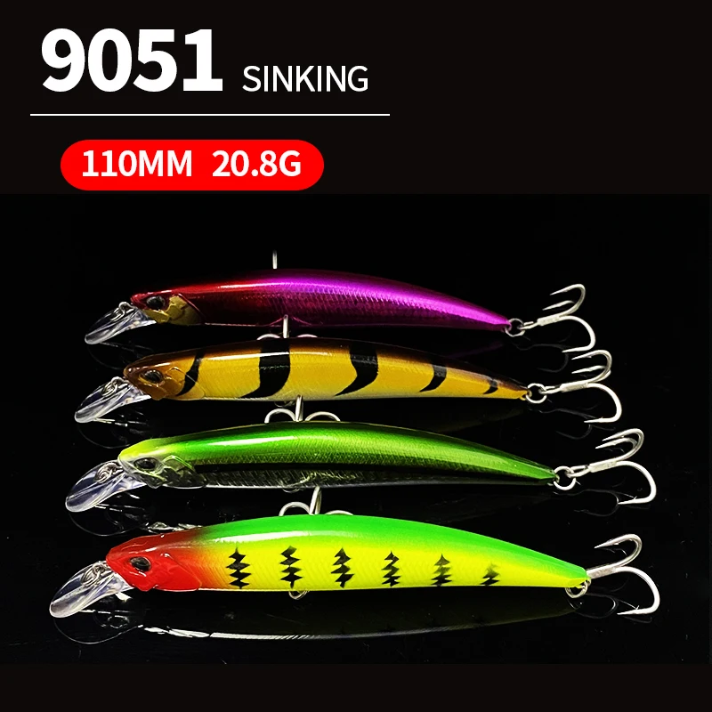 

110mm 21g Sinking Minnow Jerkbait Fishing Lures Off Shore Saltwater Sea Bass Long Shot Artificial Hard Bait Fishing Accessories