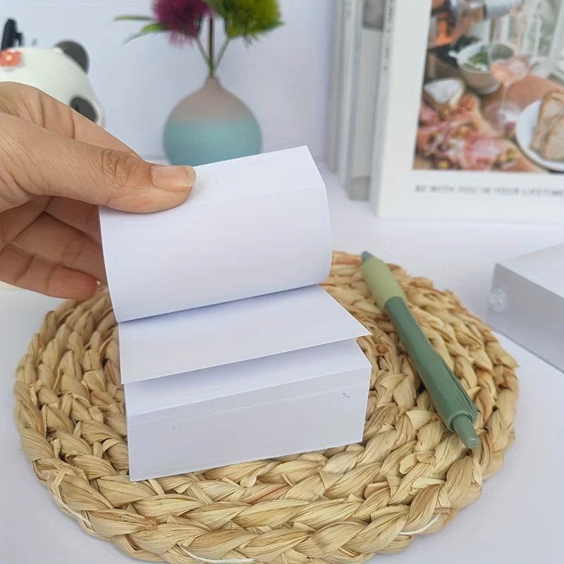 400매 두꺼운 갈색 크래프트 종이 스티커 메모 - 집과 사무실 정리용 찢어 쓰는 접착식 알림 패드, 사무용품