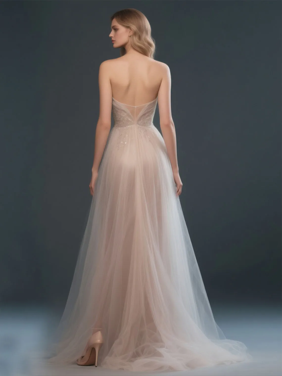 Sexy A-Line Sweetheart Tulle Champagne Evening Dress Sweet  Sleeveless Sequin High Split Long Party Gown 2025 Free Customized