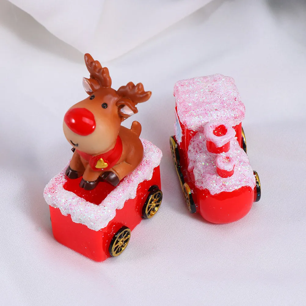 6pcs Resin Christmas Decorations – Mini Desktop Holiday Ornaments for Tree, Table, Party