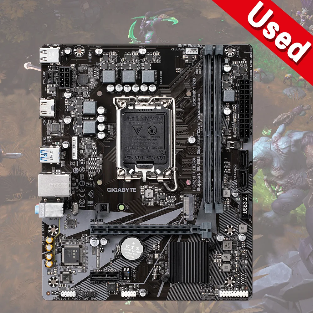 Настольный компьютер Gigabyte H610M-K D4 для материнской платы Intel H610 DDR4, LGA 1700, поддержка 12400F 12400 i3 12100F