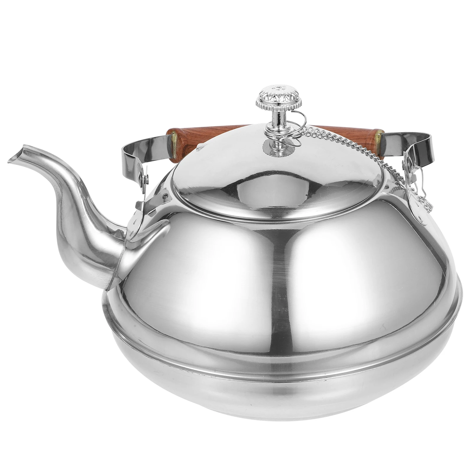 

Wooden Grain Teapot Home Kettle Chinese Restaurant Metal Stainless Steel Household