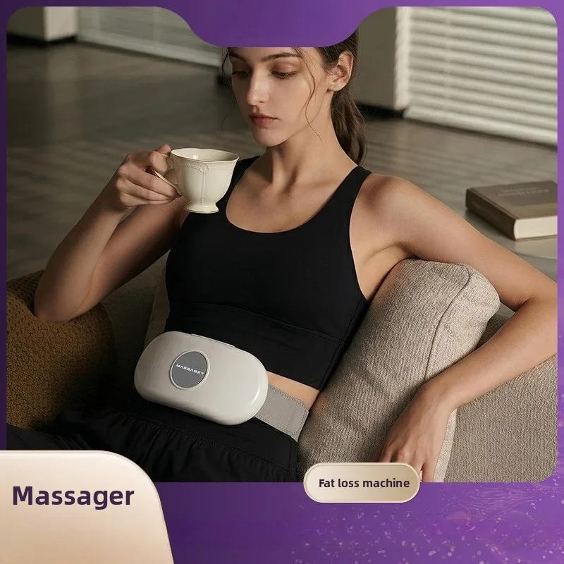 Hot‑Compress Vibration Massage Belt Portable Home Waist Abdomen Massager for Muscle Relax Shaping Indoor Daily Fitness Device
