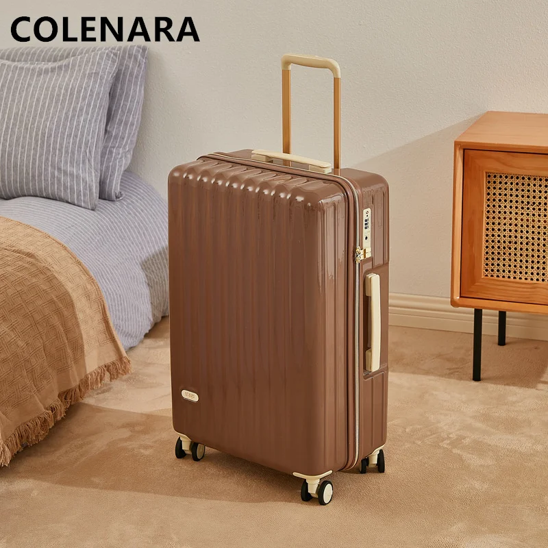 Colenara Nieuwe Bagage Heren Gouden Trolley Koffer Dames Stille Waterdichte Grote Capaciteit Universele Rollende Koffer