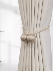Creative magnetic ball curtain tiebacks with earphone design, suitable for living room, bedroom furniture decoration