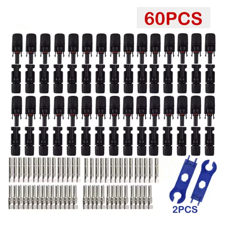 5 Pairs/Lot Solar Connectors with 2pcs Spanner Waterproof Solar Panel Connector SOLAR PV Connector For Solar cable 2.5/ 4/6mm2