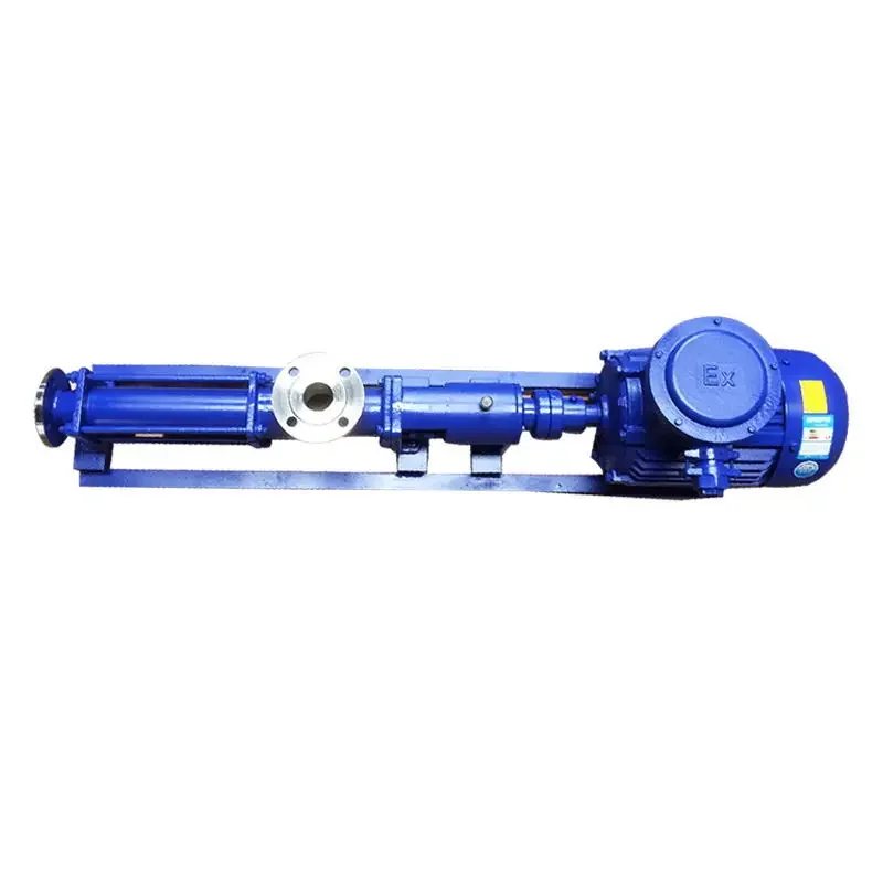 G type thick slurry single screw pump, stainless steel acid and alkali resistant horizontal sludge pump