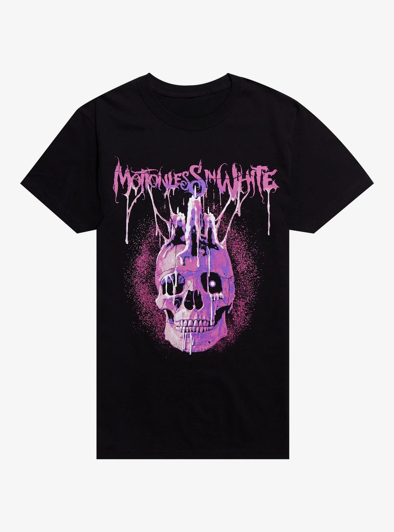 

Футболка Motionless In White Skull Candle с блестками для бойфренда --- Высококачественная роскошь для мужчин и женщин, топ Y2k