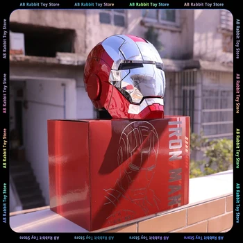 Iron Man Helmet MK5 MK7 1:1 Sound Control Avengers War Machine Cosplay Electronic Helmet Open Close Ironman Helmet Toys Children Gifts