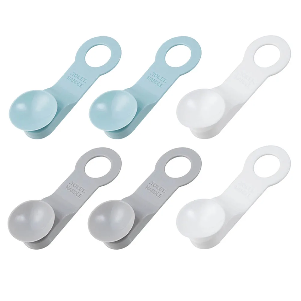 6 قطعة مقعد المرحاض مقبض رافع عالية الجودة مادة Tpr إمدادات منزلية عملية سهلة الاستخدام المحمولة مقعد المرحاض رافع