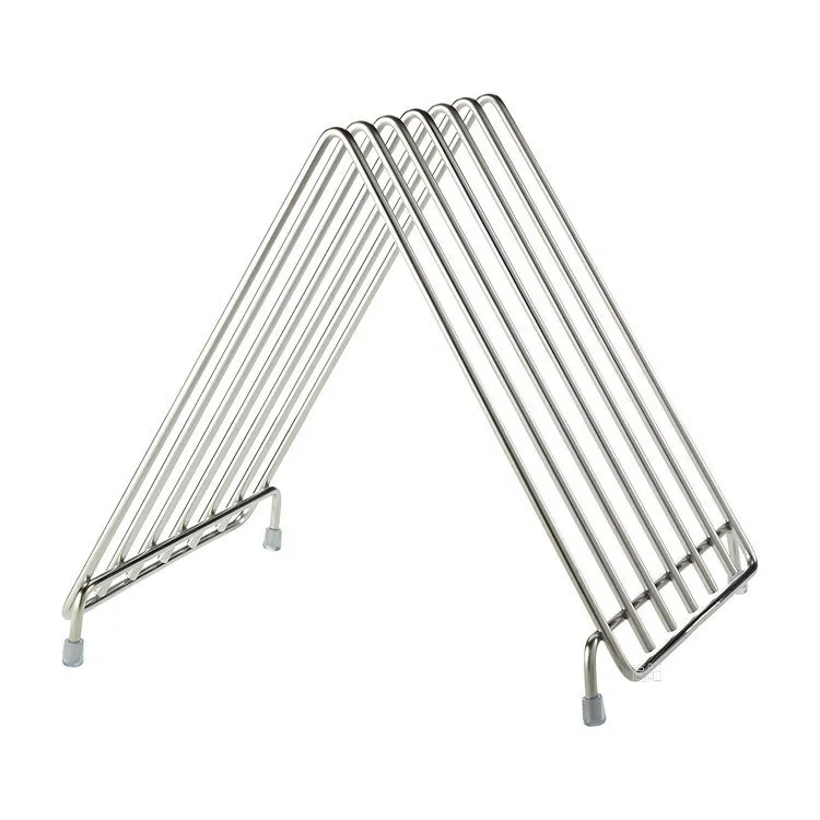 Stainless steel sticky   6 grid cutting kitchen rack commercial sticky board rack display board rack storage