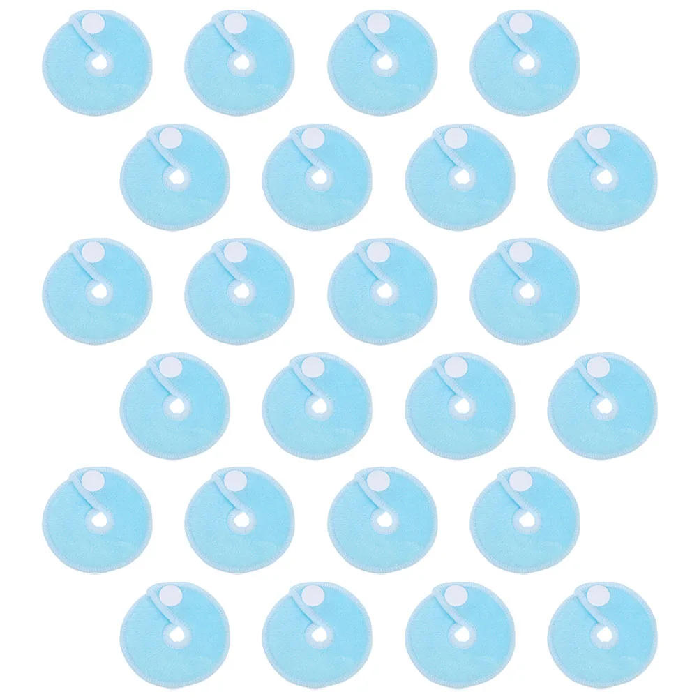 

24pcs Feeding Support Cotton Pad Reusable G Tube Accessories Baby Belly Button Pad Soft Breastfeeding Pads Bamboo Fiber Sky Blue
