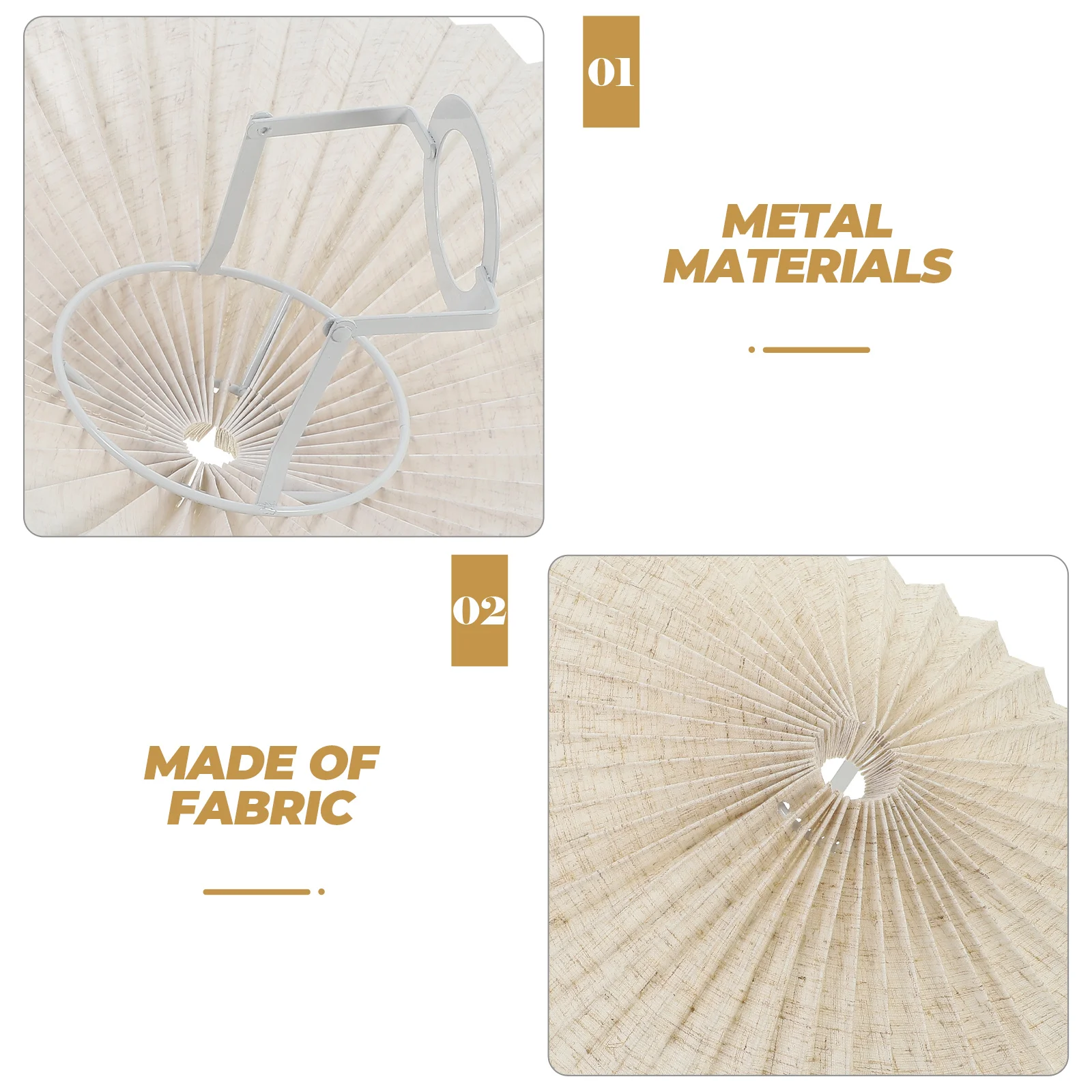 

Modern Pleated Lamp Shade Replacement Fabric Light Shade Simple Design For Table Floor Lights Easy Install Versatile