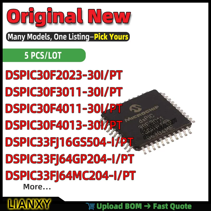 DSPIC30F3011-30I/PT DSPIC30F4013-30I/PT DSPIC33FJ16GS504-I/PT DSPIC30F4011-30I/PT DSPIC33FJ64MC204-I/PT TQFP-44