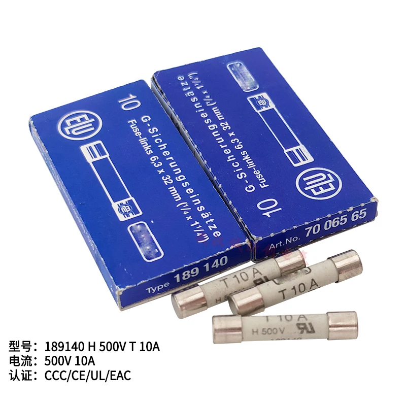 The fuse H500V T500MA T1A/T1.6 / T2/4/5/10 A / 16/20/25, 189140 A