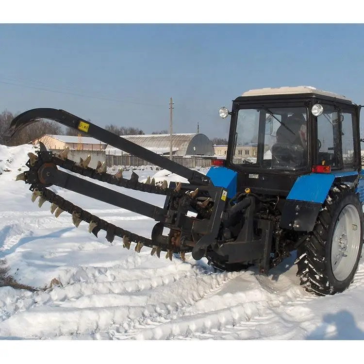 Agriculture Machinery 15hp Diesel Power Chain Trencher Easy Operate Cable Laying Trencher Walk Behind Trencher