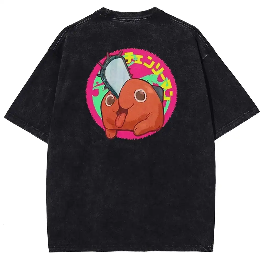 

Chainsaw Man Pochitas Charm T-shirt Anime Shirt Vintage Men's T-shirt Pure Cotton Leisure Sports Harajuku Summer New 2025