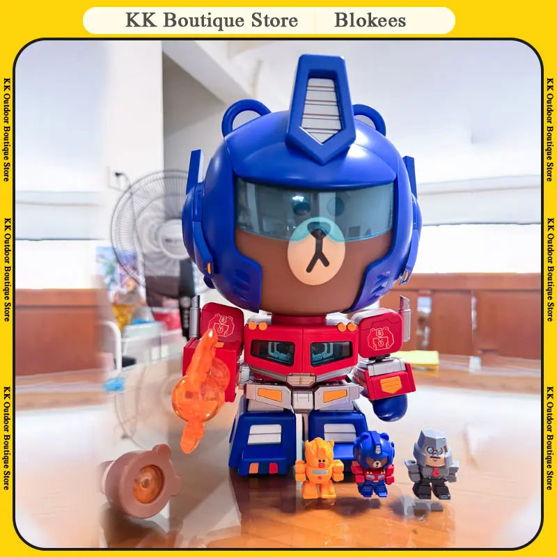 

New Blokees Transformation Toys Op Prime Brown & Friends Mega Action Figure‌ Model Halloween Christmas Toy Gift 25cm