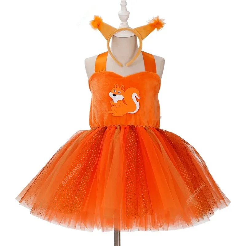 

Children's Day Costume Children's Squirrel Dress Animal Cute Dress Children's Day Performance Costume Role Play Tutu Dress 1-12Y