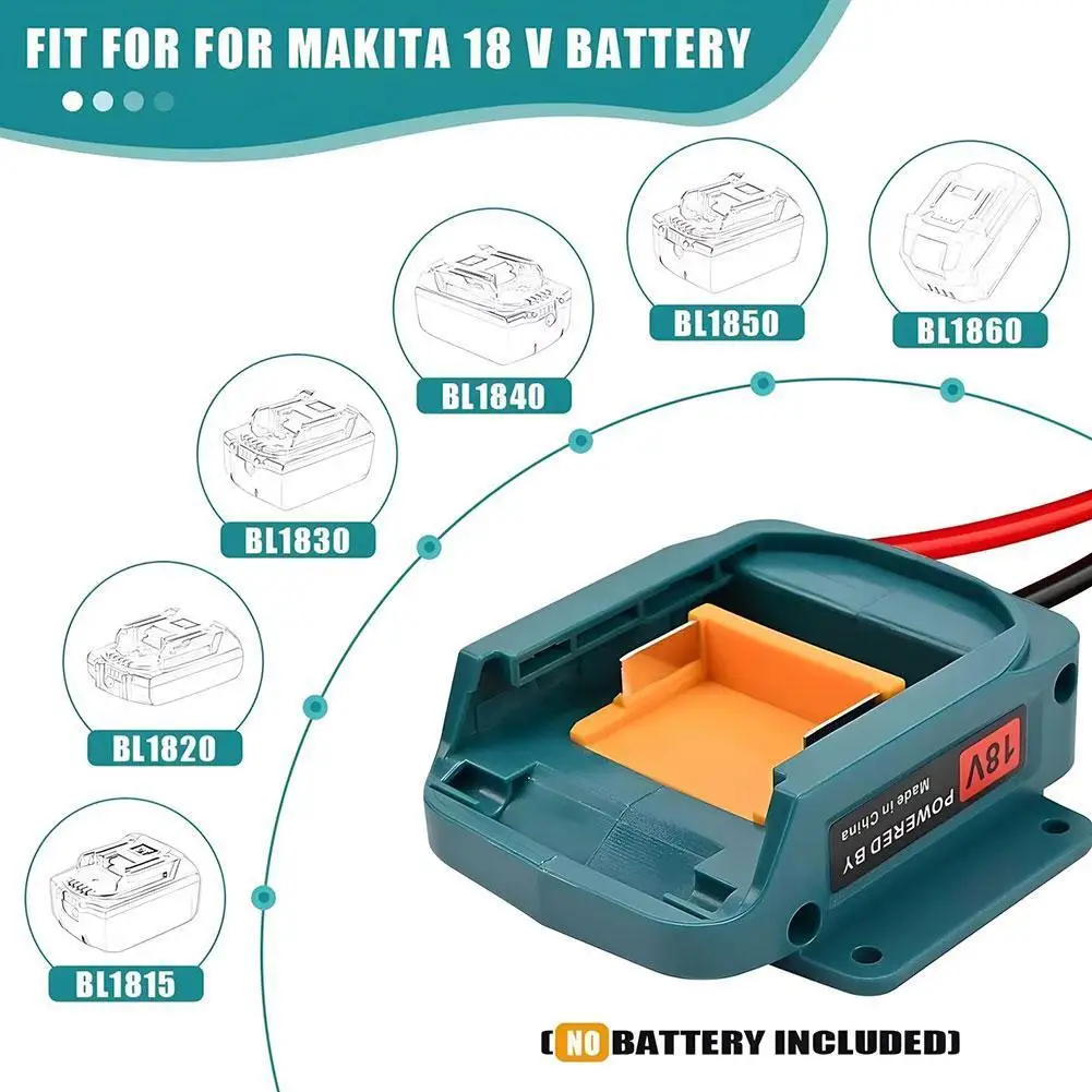 Car Emergency Power DIY Adapter Automotive 12AWG 6FT Igniter Jump Starter For Makita For For Dewalt 18V Li-ion Battery L0F3