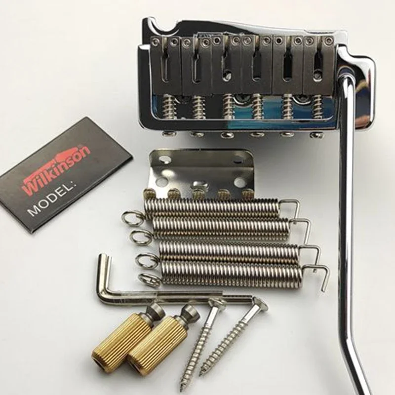 

Guitar Parts WILKINSON WVP Electric guitar Tremolo System Bridge 2 Point Steel Saddle Tremolo System Chrome Silver Golden Black