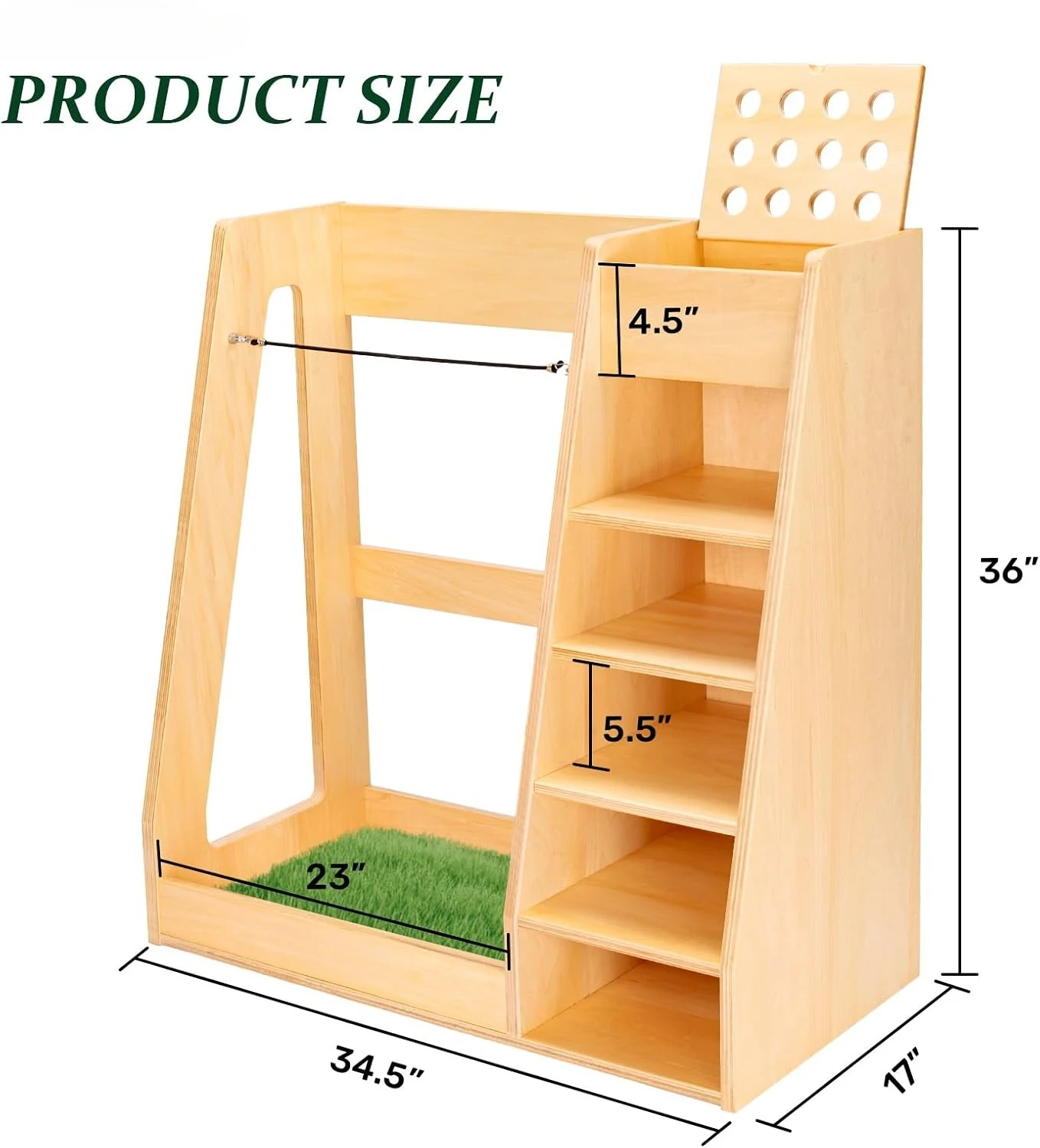 Premium Birch Plywood Golf Bag - Golf Equipment Garage Organizer ulasan dan harga