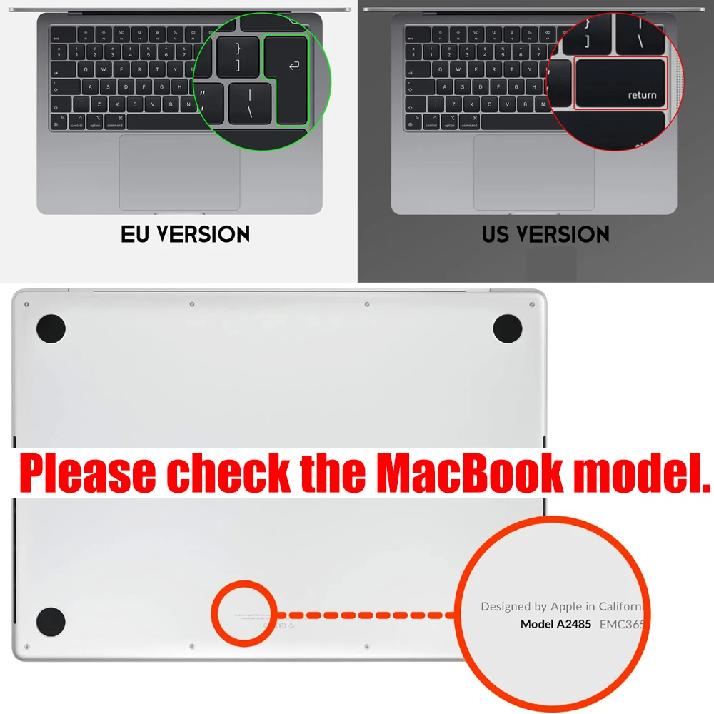 Clear Ultra Thin TPU Keyboard Cover for MacBook Air 13.6 inch M5 M4 M3 M2 M1 Chip and Pro 14 13 15 16 inch  EU & US Layout