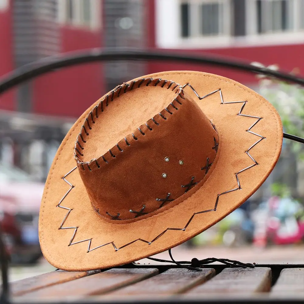 Vintage Felt Fedora Hat Fashion Panama Jazz Hat With Belt Buckle Wide Brim Cowboy Hat Daily Street Wear Wedding Party Supplies
